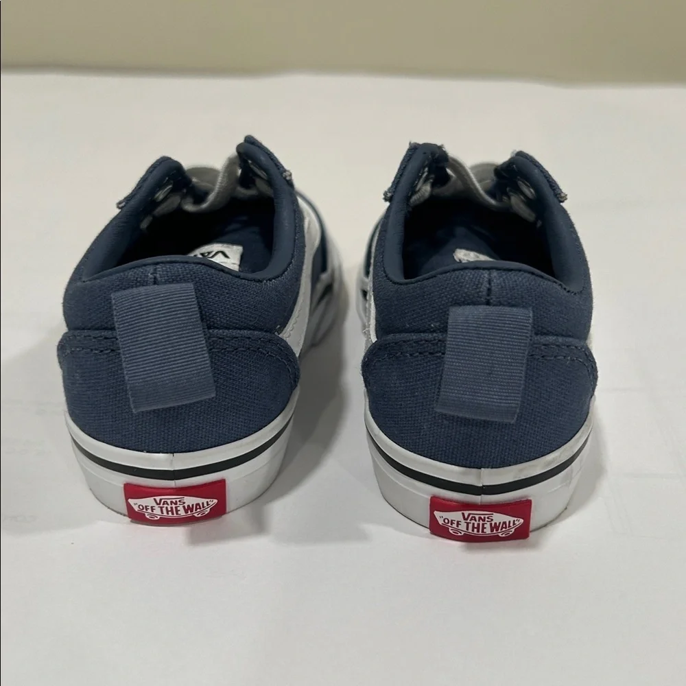Vans Kids Dark Blue and White Sneakers